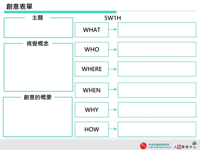 創意表單 簡約藍綠 企業用版