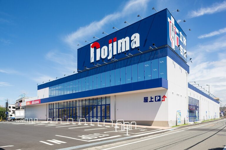 野島電器三島店門市大樓實景，作為日本家電零售案例封面